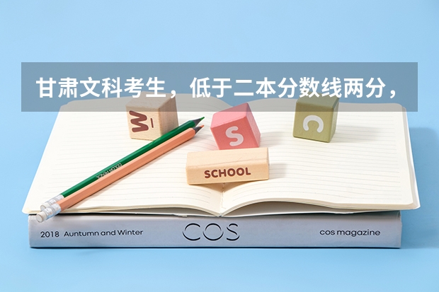 甘肃文科考生，低于二本分数线两分，能上二本公办大学吗，补录机会是否较大，希望能有指导性建议？