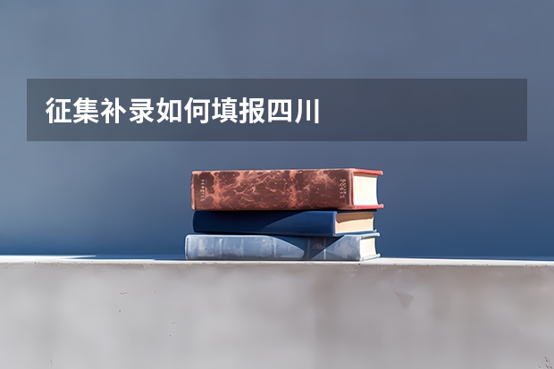 征集补录如何填报四川