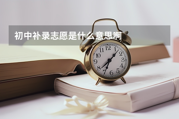 初中补录志愿是什么意思啊