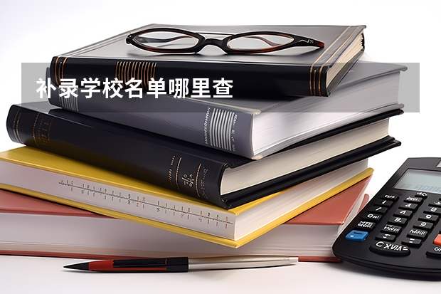 补录学校名单哪里查