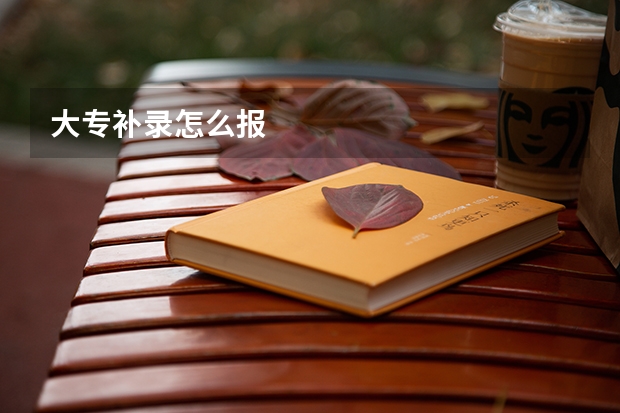 大专补录怎么报
