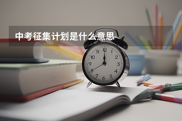 中考征集计划是什么意思