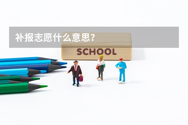 补报志愿什么意思？
