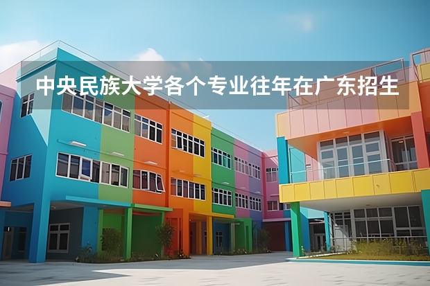 中央民族大学各个专业往年在广东招生多少人