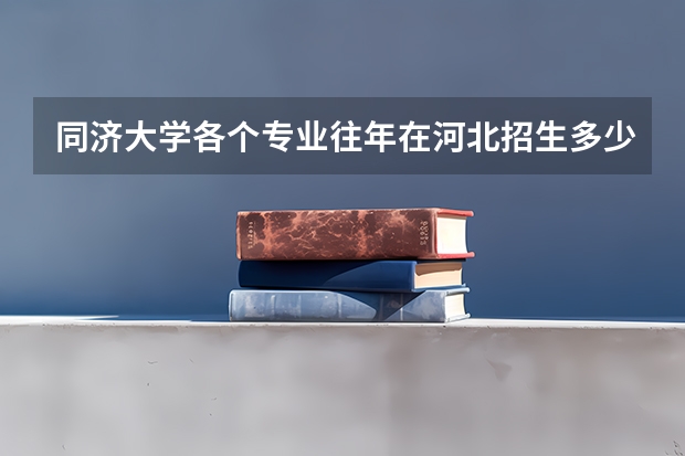 同济大学各个专业往年在河北招生多少人