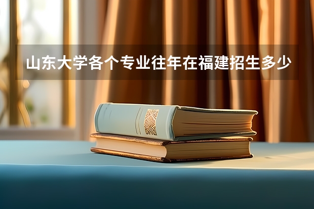 山东大学各个专业往年在福建招生多少人