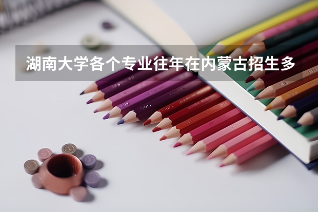 湖南大学各个专业往年在内蒙古招生多少人