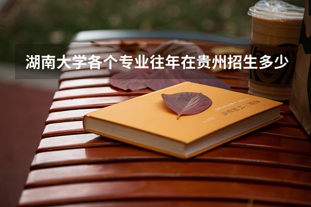 湖南大学各个专业往年在贵州招生多少人