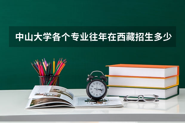 中山大学各个专业往年在西藏招生多少人