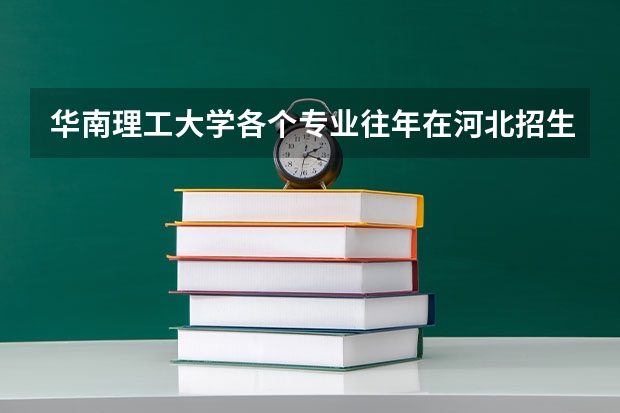 华南理工大学各个专业往年在河北招生多少人
