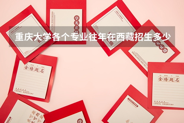 重庆大学各个专业往年在西藏招生多少人