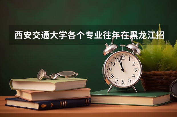 西安交通大学各个专业往年在黑龙江招生多少人