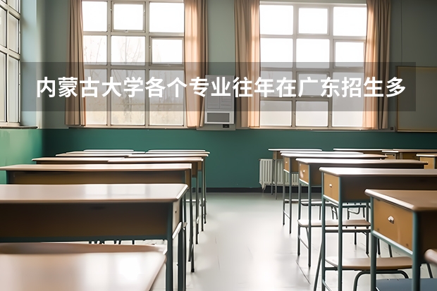 内蒙古大学各个专业往年在广东招生多少人
