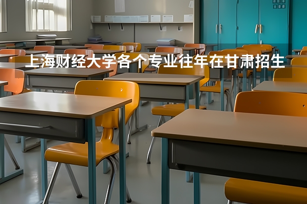 上海财经大学各个专业往年在甘肃招生多少人