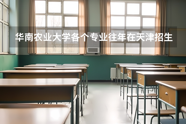华南农业大学各个专业往年在天津招生多少人