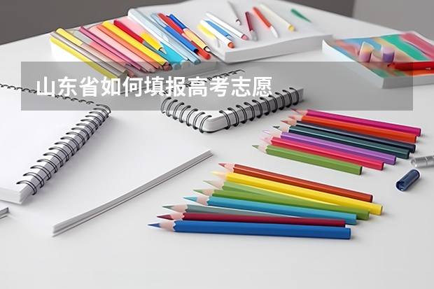 山东省如何填报高考志愿