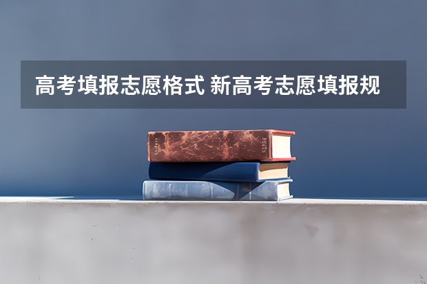 高考填报志愿格式 新高考志愿填报规则