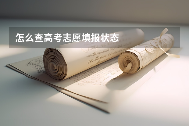 怎么查高考志愿填报状态