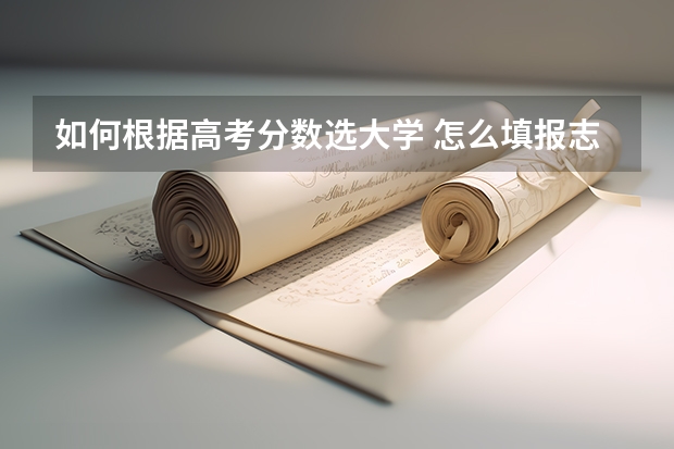 如何根据高考分数选大学 怎么填报志愿
