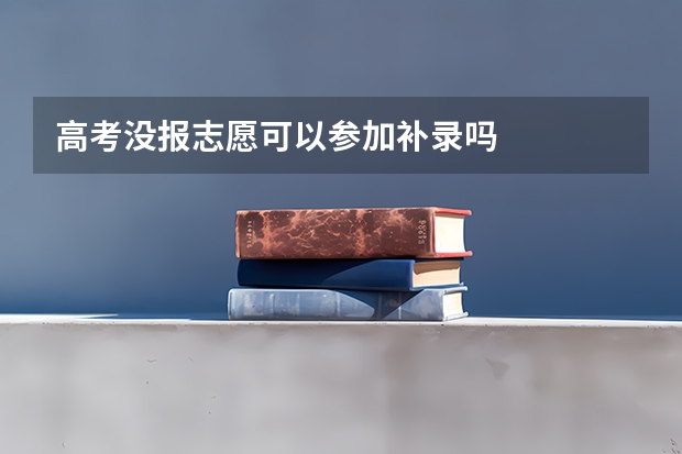 高考没报志愿可以参加补录吗