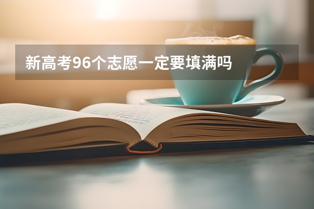新高考96个志愿一定要填满吗