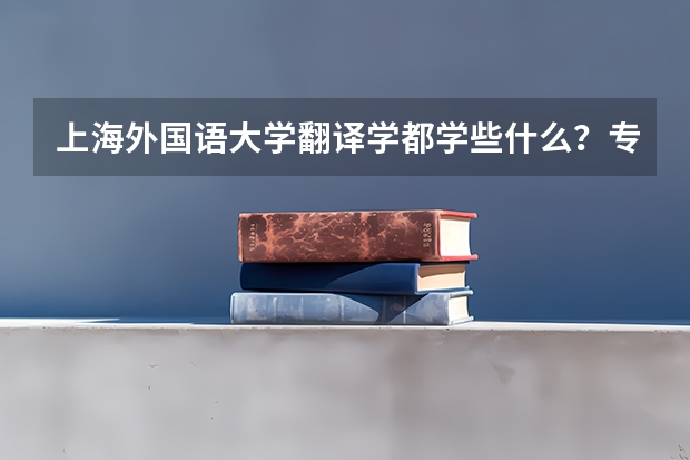 上海外国语大学翻译学都学些什么?专业课程都是怎么学的。