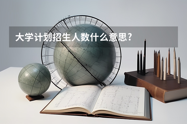 大学计划招生人数什么意思?