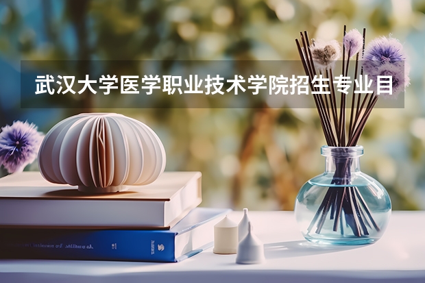 武汉大学医学职业技术学院招生专业目录及有哪些院系(参考)