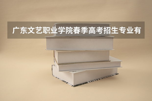 广东文艺职业学院春季高考招生专业有哪些?(依学考、3+证书等)