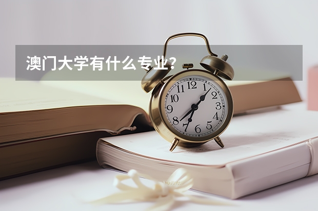 澳门大学有什么专业？