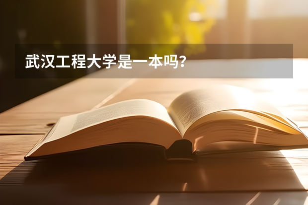 武汉工程大学是一本吗?