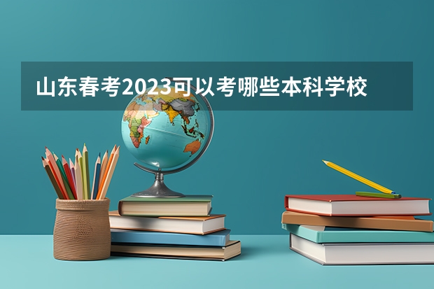 山东春考2023可以考哪些本科学校