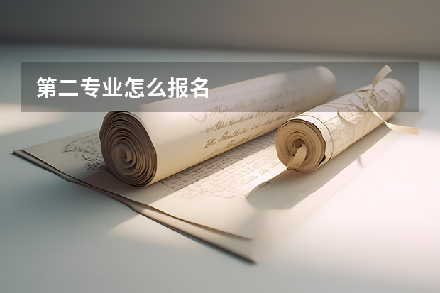 第二专业怎么报名