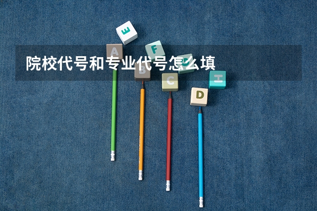 院校代号和专业代号怎么填