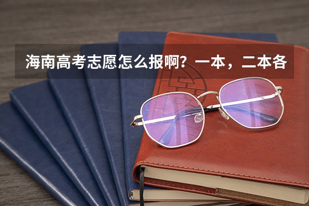 海南高考志愿怎么报啊？一本，二本各报几个学校和专业？