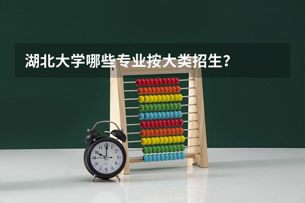 湖北大学哪些专业按大类招生？