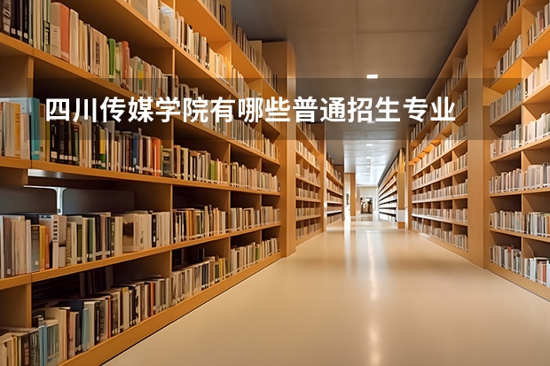 四川传媒学院有哪些普通招生专业