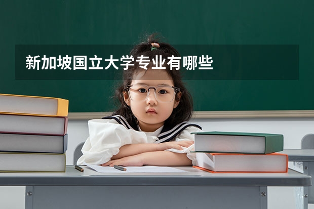 新加坡国立大学专业有哪些